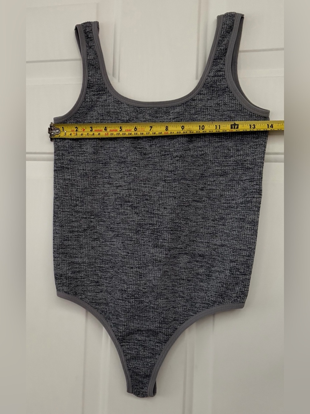 Colsie Gray Ribbed Tank Bodysuit - Picture 4 of 7